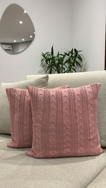 Imagem de Capa De Almofada Tricot 45x45 Decorativa Sofa Trico Madrid