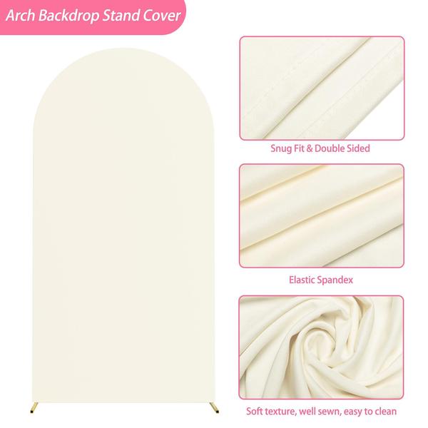 Imagem de Capa de arco de casamento Putros Ivory Spandex 2m para Chiara Arch