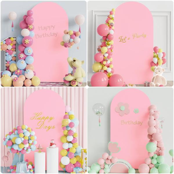 Capa de arco de casamento Putros Pink Spandex 2m para Chiara Stand Imagem de Capa de arco de casamento Putros Pink Spandex 2m para Chiara Stand