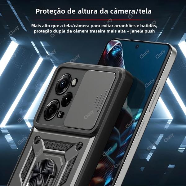 Imagem de Capa de Armadura Anti-Choque com Anel Magnético e Suporte para Carro - Xiaomi Mi Poco X5/X4