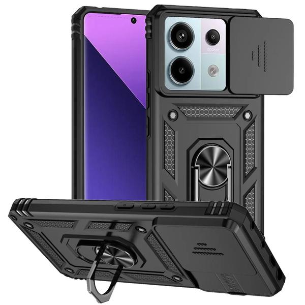 Imagem de Capa de Armadura Anti-Choque para Redmi Note 13 Pro Plus (4G/5G) com Suporte de Anel