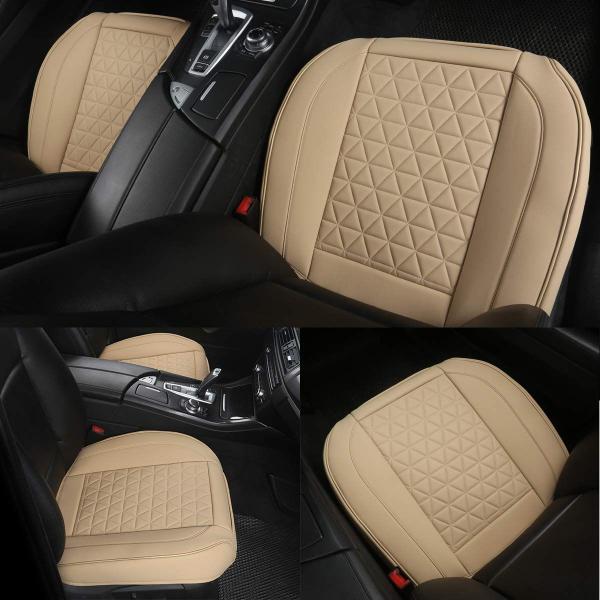 Imagem de Capa de assento de carro Black Panther Luxury Faux Leather Bege, 1 unidade