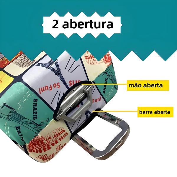 Imagem de Capa de Bagagem Elástica para Mala - 18 a 32 Polegadas - Com Zíper