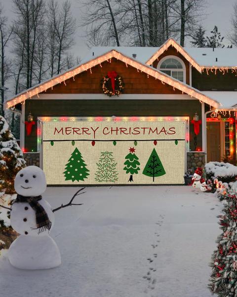 Imagem de Capa de banner de porta de garagem Singingin Merry Christmas 183x396cm