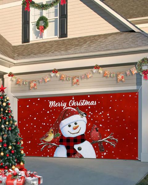 Imagem de Capa de banner de porta de garagem Singingin Merry Christmas 183x396cm