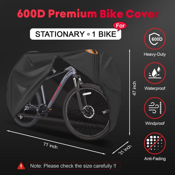 Imagem de Capa de bicicleta Zettum para 1 bicicleta impermeável e pesada 600D