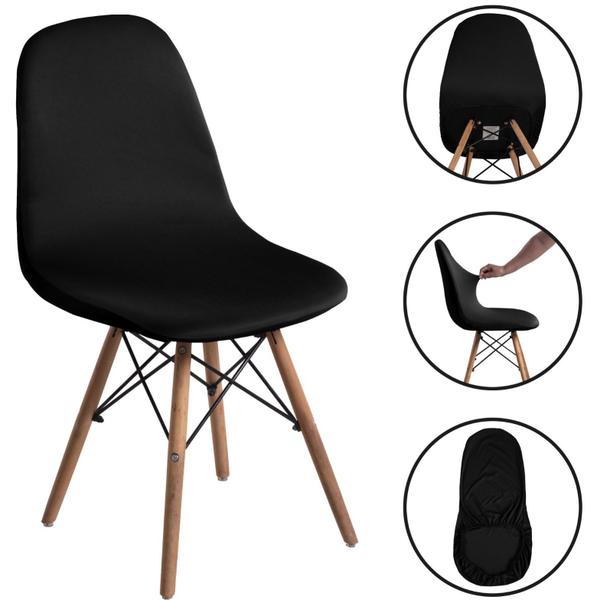 Imagem de Capa De Cadeira Charles Eiffel Nordic Eames Luxo Mesa 6 Lugares