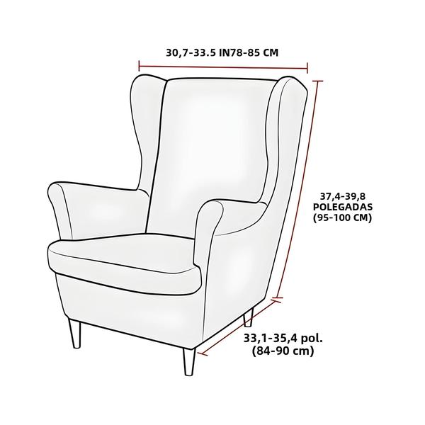 Imagem de Capa De Cadeira Com Asa Traseira Alta, Capa De Sofá Antiderrapante De Lã Polar Com Almofada De