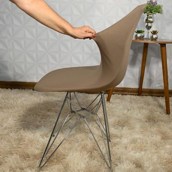 Imagem de Capa de Cadeira Eiffel Eames 3 Unidades Chocolate Exclusiva