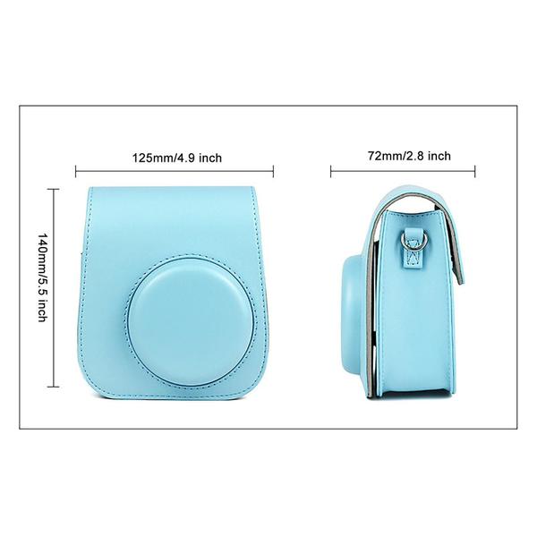 Capa de câmera instantânea para bolsa de couro Instax Mini 11 Capa protetora de cor sólida - HUOGUO Imagem de Capa de câmera instantânea para bolsa de couro Instax Mini 11 Capa protetora de cor sólida