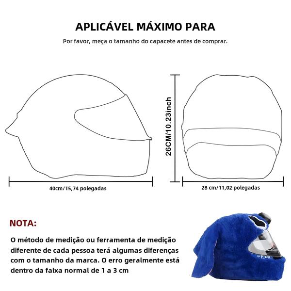 Imagem de Capa De Capacete De Motocicleta De Rosto Inteiro Dos Desenhos Animados Proteção De Pelúcia