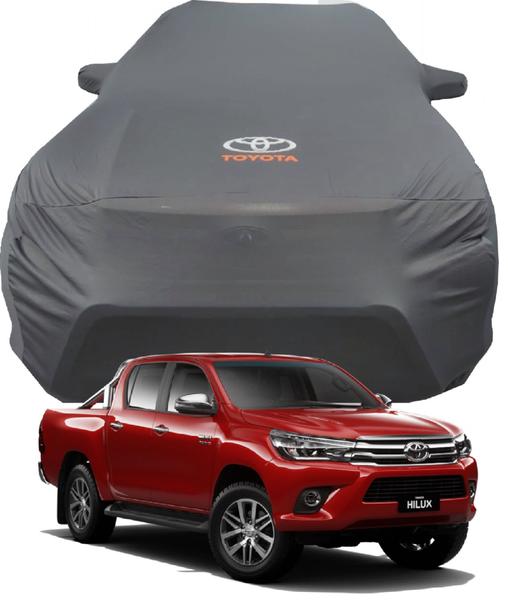 Capa de Carro Toyota Hilux Sem Santo AntonioTecido Lycra Premium - Cadilhe Capas Imagem de Capa de Carro Toyota Hilux Sem Santo AntonioTecido Lycra Premium