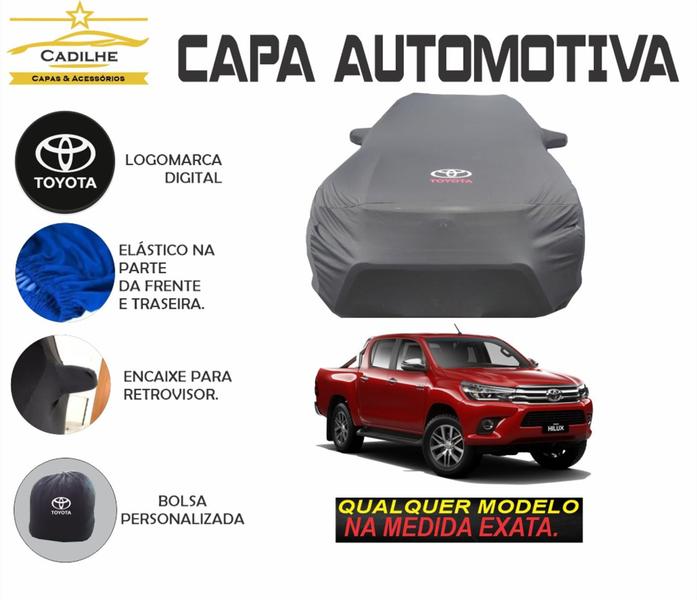 Capa de Carro Toyota Hilux Sem Santo AntonioTecido Lycra Premium - Cadilhe Capas Imagem de Capa de Carro Toyota Hilux Sem Santo AntonioTecido Lycra Premium