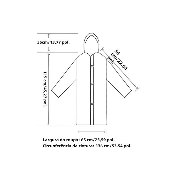 Imagem de Capa de Chuva Adulto Impermeável e Espessada - Ideal para Viagens e Escalada