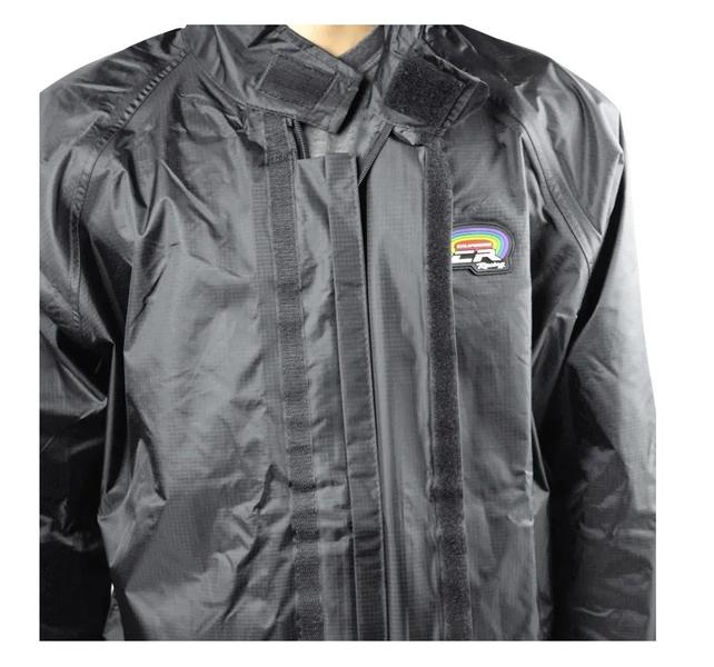 Imagem de Capa De Chuva Cr California Racing Nylon + Par Polaina Piracapas Impermeavel Motoboy Motoqueiro Delivery