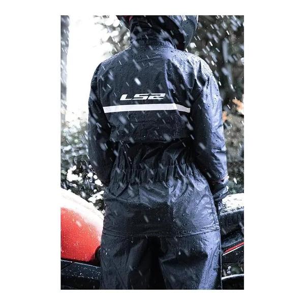 Imagem de Capa de chuva ls2 feminina nac fluxus lady evo preta gg/xl impermeável