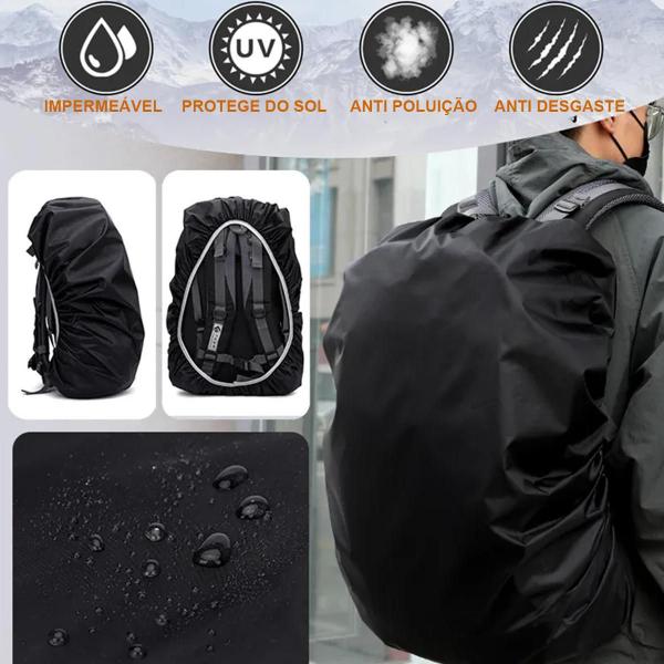 Imagem de Capa De Chuva Para Proteger A Mochila Da Chuva Kit 3 Unid