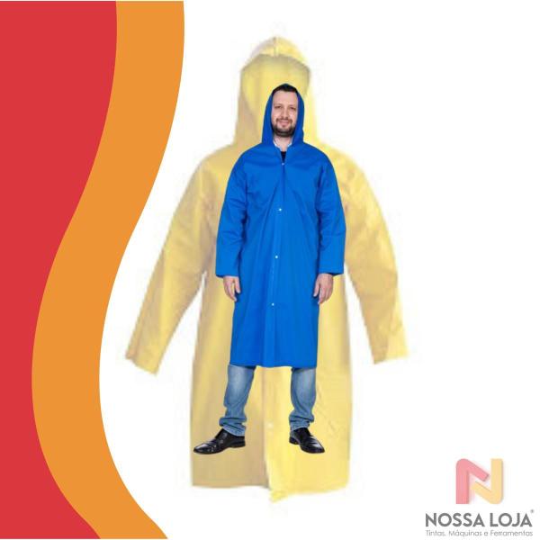 Imagem de Capa De Chuva PVC Forrado Confort Azul Tam. G Brascamp