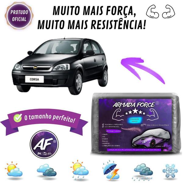 Imagem de Capa De Cobrir Carro Corsa Hatch Forrada Impermeável Armada Force