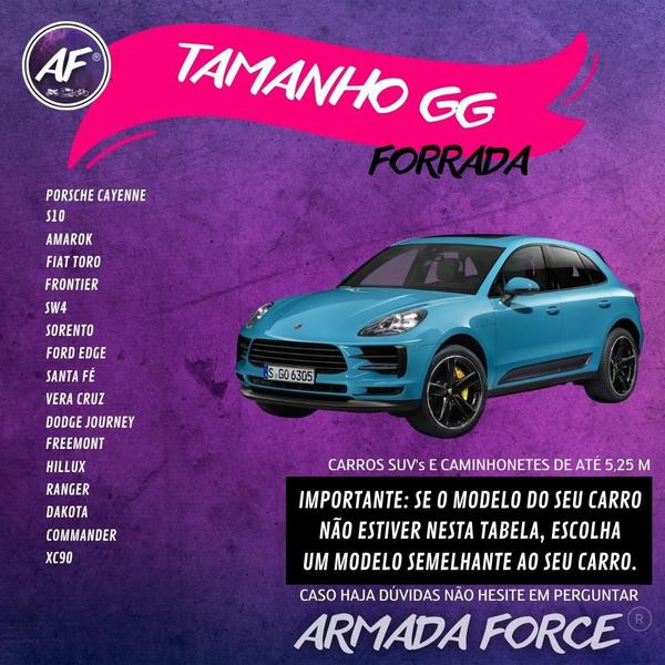 Imagem de Capa De Cobrir Carro GG Forrada Armada Force 100% Impermeável 