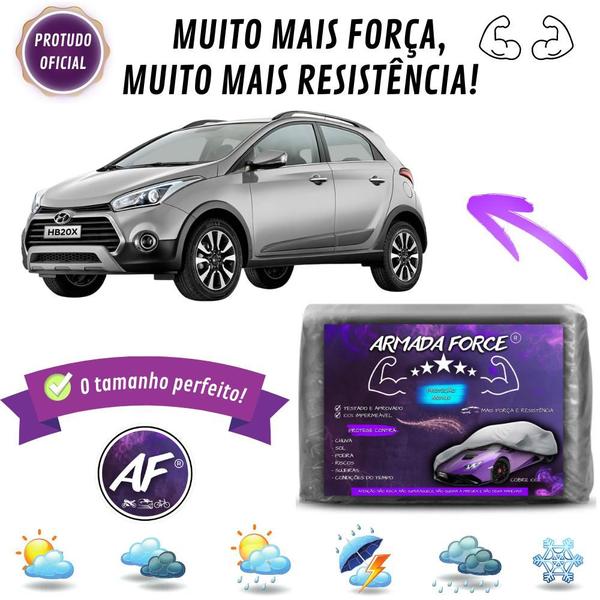 Imagem de Capa De Cobrir Carro Hyundai HB20X Forrada Impermeável Armada Force