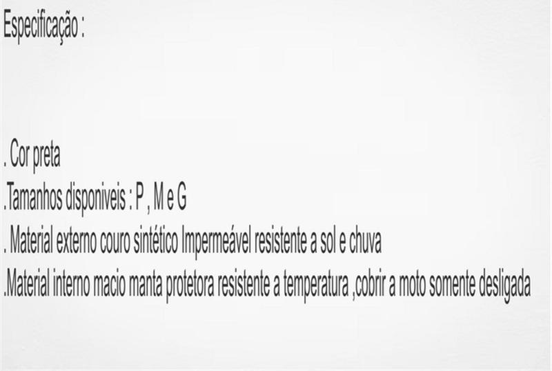 Imagem de Capa de Couro Acolchoada para Honda CG 125 ES