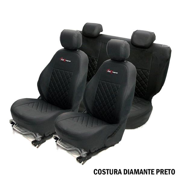 Imagem de Capa de Couro Banco Diamante Ford Fiesta Hatch 2003 Banco Bipartido