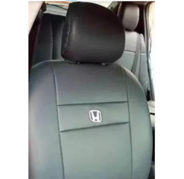 Capa de couro para banco do Honda Civic 2016-2021 com costura branca - ferro tech Imagem de Capa de couro para banco do Honda Civic 2016-2021 com costura branca