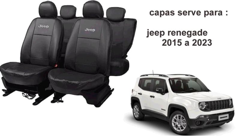 Imagem de Capa de Couro Personalizada para Jeep Renegade 2015-2023 com Volante e Tapete