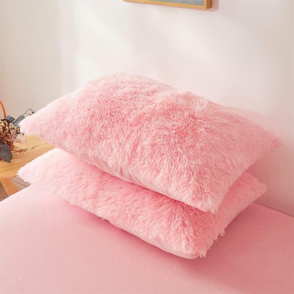 Imagem de Capa de edredom FOPPA Fluffy Twin Size, ultramacia, rosa de pelúcia