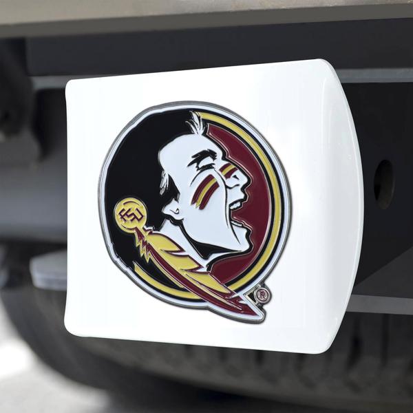 Imagem de Capa de engate FANMATS Florida State University branca com logotipo