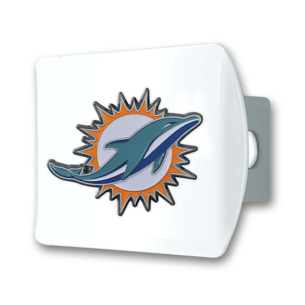 Imagem de Capa de engate FANMATS NFL Miami Dolphins com logotipo 3D para engate de 2 polegadas