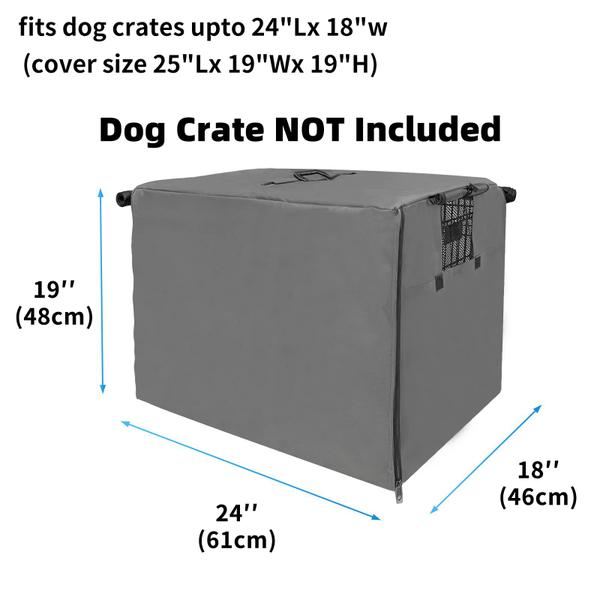 Imagem de Capa de gaiola para cães Joroamp para caixa de 24 polegadas cinza impermeável