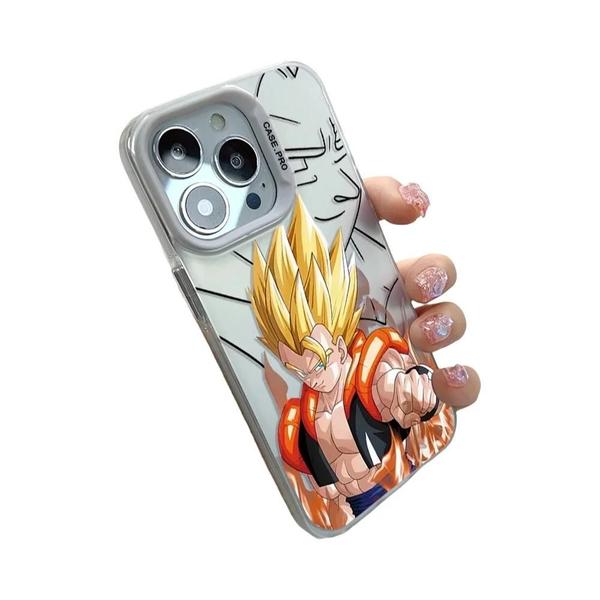 Imagem de Capa de iPhone Dragon Ball Goku Banhada a Prata - TPU para iPhone 14/15/13/12/11 Pro Max