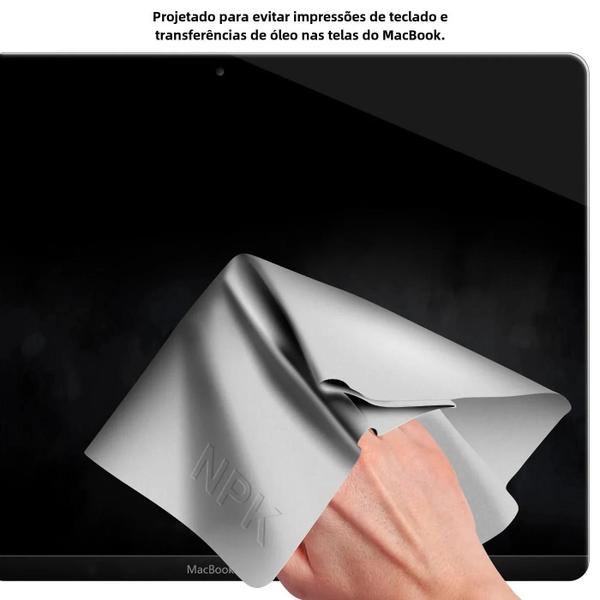 Imagem de Capa de Microfibra para Teclado de Notebook - Proteção Antipoeira e Pano de Limpeza