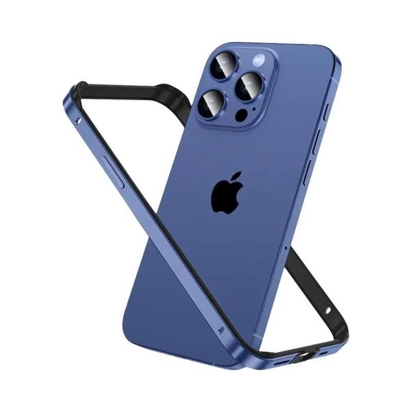 Imagem de Capa de Para-Choques Cinza Titânio para iPhone 15 Pro Max/14 Plus/13 Mini/12/11/X/XS/XR/SE 2022