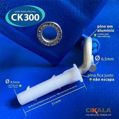 Imagem de Capa De Piscina ul Ck300 4X2 Ilhós A Cada Metro + Kit