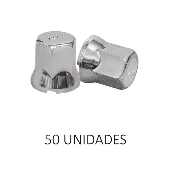 Imagem de Capa De Porca Real 33 Mm Cromada 50 Unidades