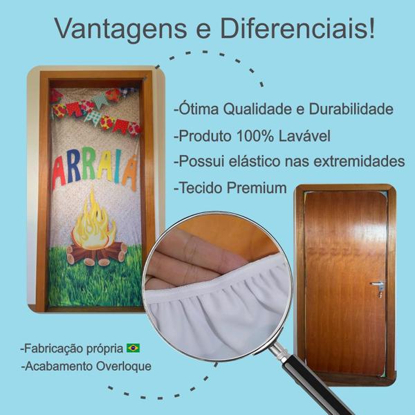 Capa De Porta Tecido C/ Elástico Dia das Crianças 0,85x2,10 - Joy and arts Imagem de Capa De Porta Tecido C/ Elástico Dia das Crianças 0,85x2,10