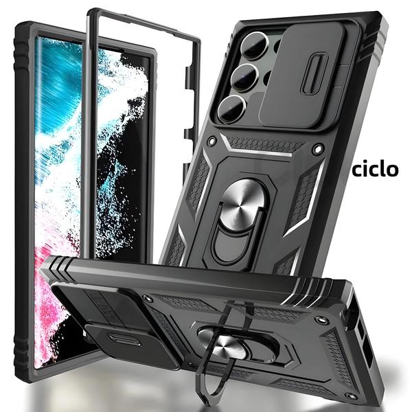 Imagem de Capa de Proteção com Suporte Giratório 360° para Samsung Galaxy S24/S23 Ultra