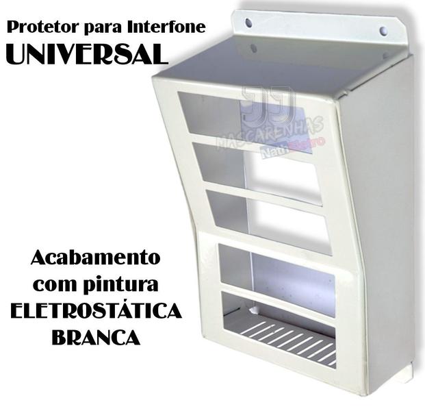 Imagem de Capa de proteção em aço porteiro eletrônico Interfone - Branco