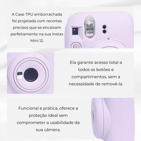 Capa De Proteção Tpu Emborrachado Para Câmera Instax Mini 12 - Star Capas E Acessórios Imagem de Capa De Proteção Tpu Emborrachado Para Câmera Instax Mini 12