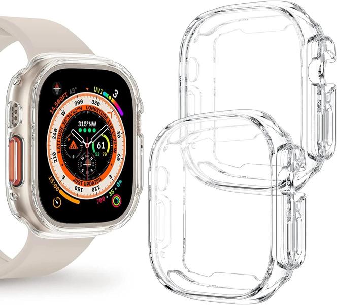 Imagem de Capa De Relógio Transparente Para Apple Watch Ultra 49mm Série 8 7 Se 6 5 4 3 2 45mm 41mm 44mm 40mm