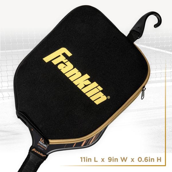 Imagem de Capa de remo Pickleball Franklin Sports Protective preta/dourada