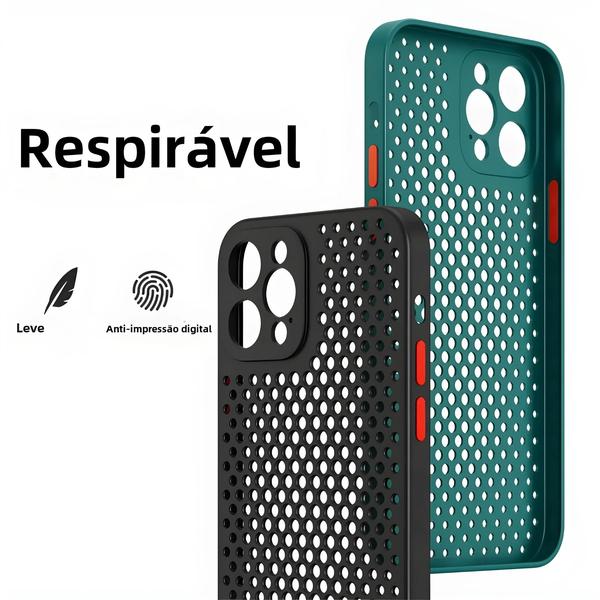 Imagem de Capa De Silicone Macia De Resfriamento Respirável À Prova De Choque Para iPhone pro Max XS XR 8 7