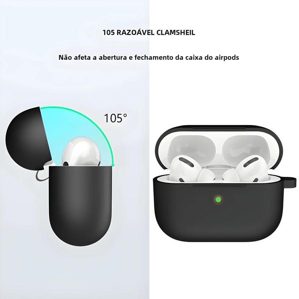 Imagem de Capa De Silicone Para Apple Airpods pro Sem Fio Bluetooth Fone De Ouvido Capa Acessórios