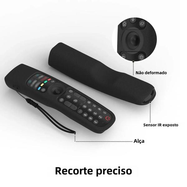 Imagem de Capa de Silicone para Controle Remoto LG OLED Smart TV Magic Remote (Modelos 2022/2023)