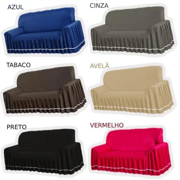 Imagem de Capa De Sofa 2 E 3 Lugares Moderna Oferta Dália Peletizada