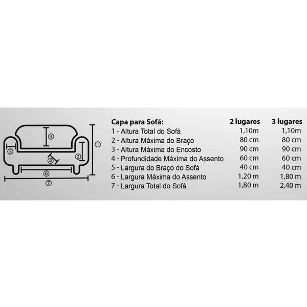 Imagem de Capa De Sofá Agarradinha Gold 2 E 3 Lug King ul Marinho
