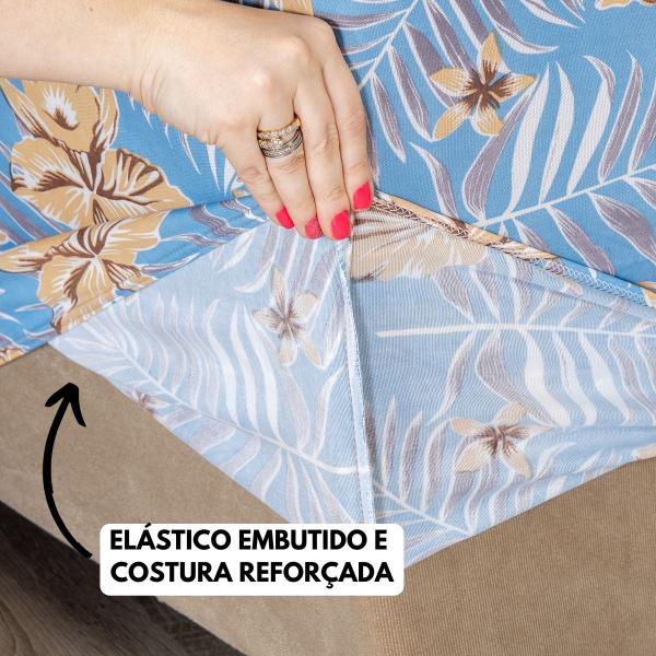 Imagem de Capa de Sofá Coladinha Estampada 2 e 3 Lugares Com Fixador Costura Reforçada 